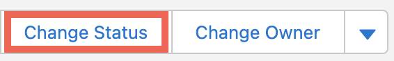 Change Status highlighted