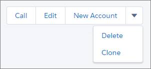 Azioni nel menu a livello di pagina