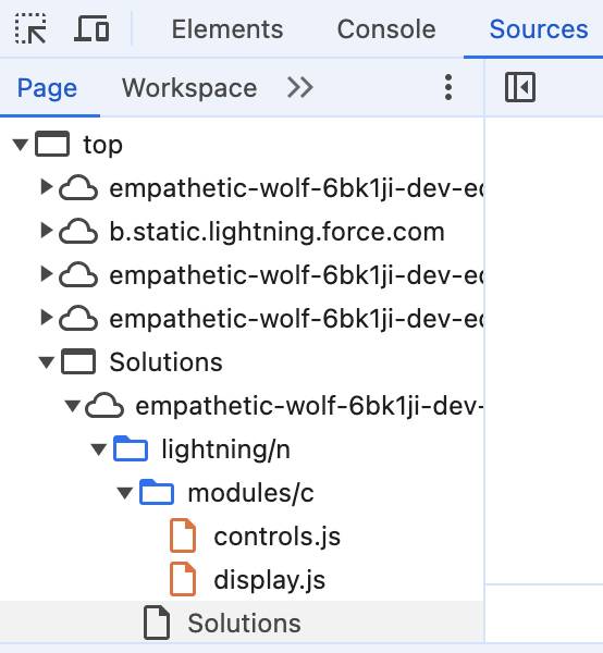 File Navigator under Page, lighting/n and modules/c expanded.