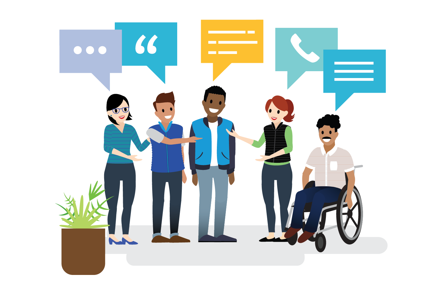 People communicating in a business environment