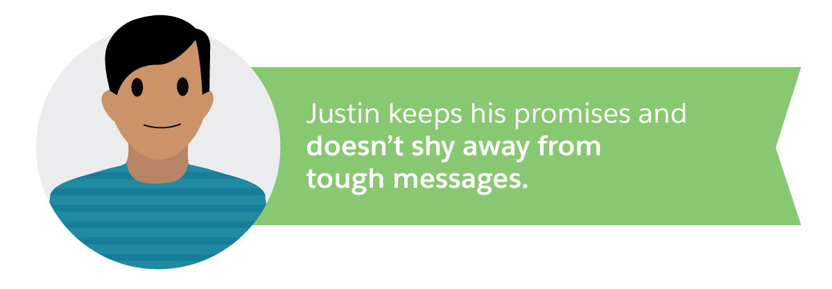 Justin tient ses promesses et n’a pas peur des critiques.