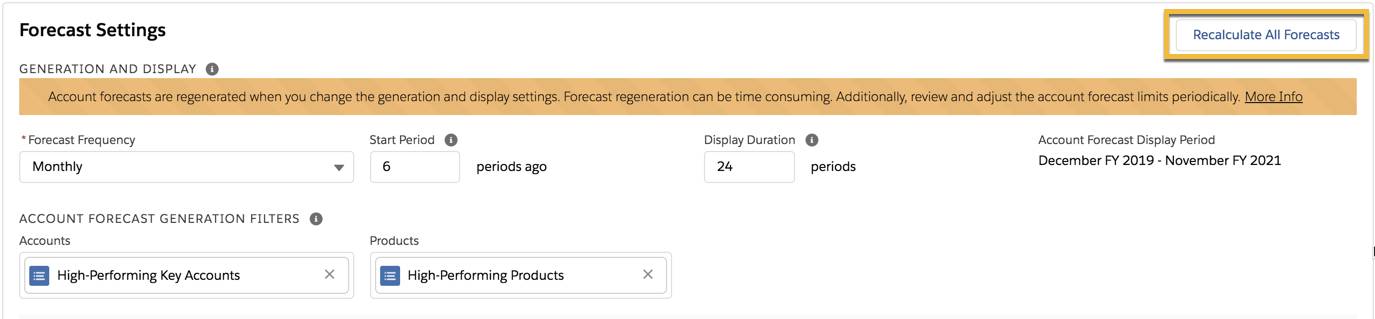 Image showing the settings for forecast limits.