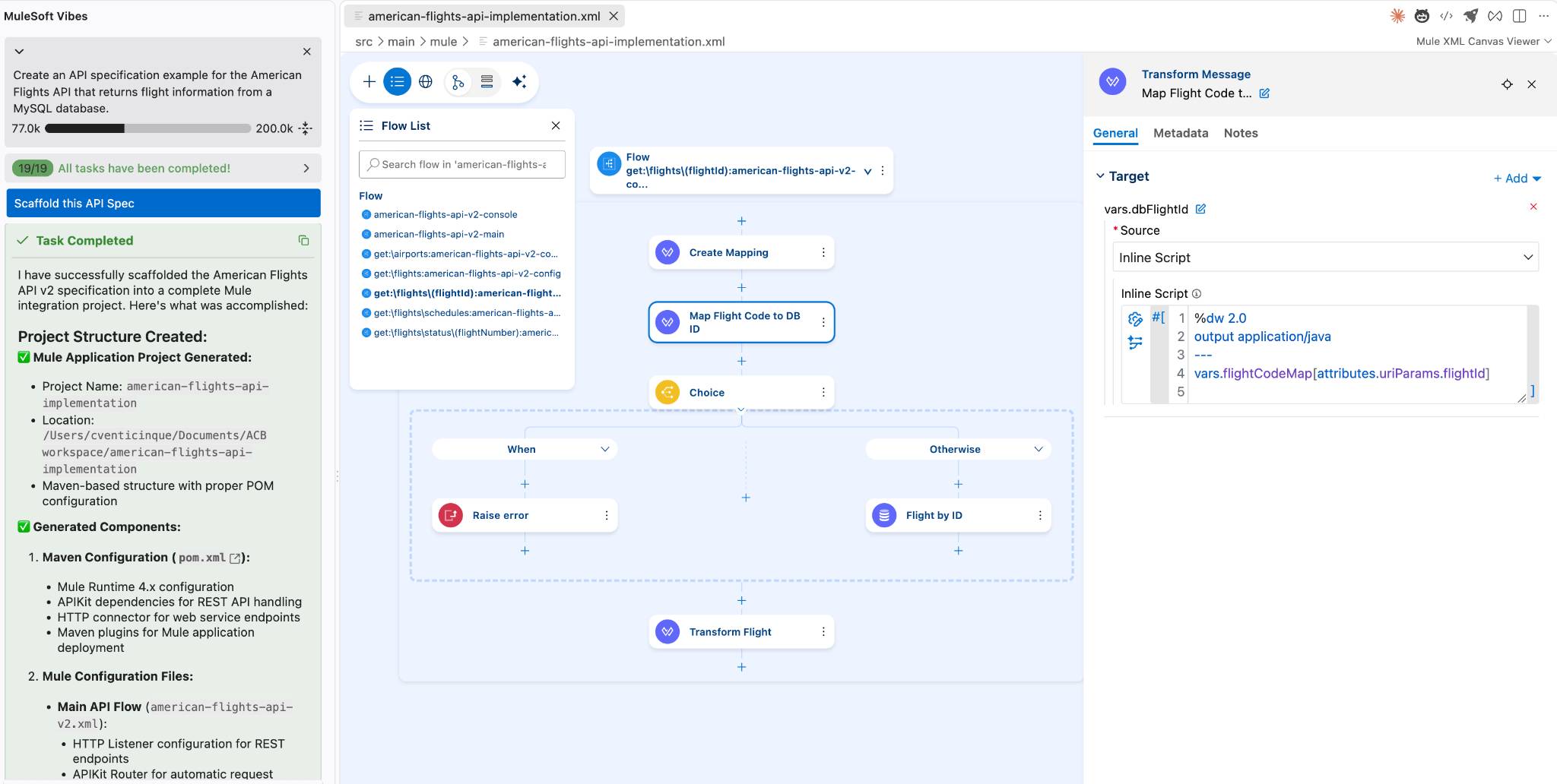 Canvas in Anypoint Code Builder.