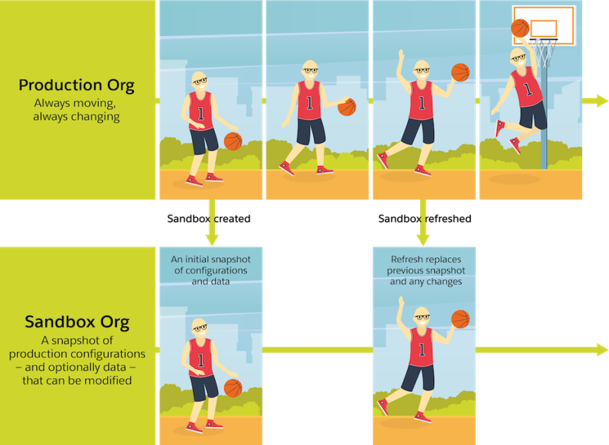 Une organisation sandbox est comparable à un arrêt sur image dans un film où l’action se poursuit