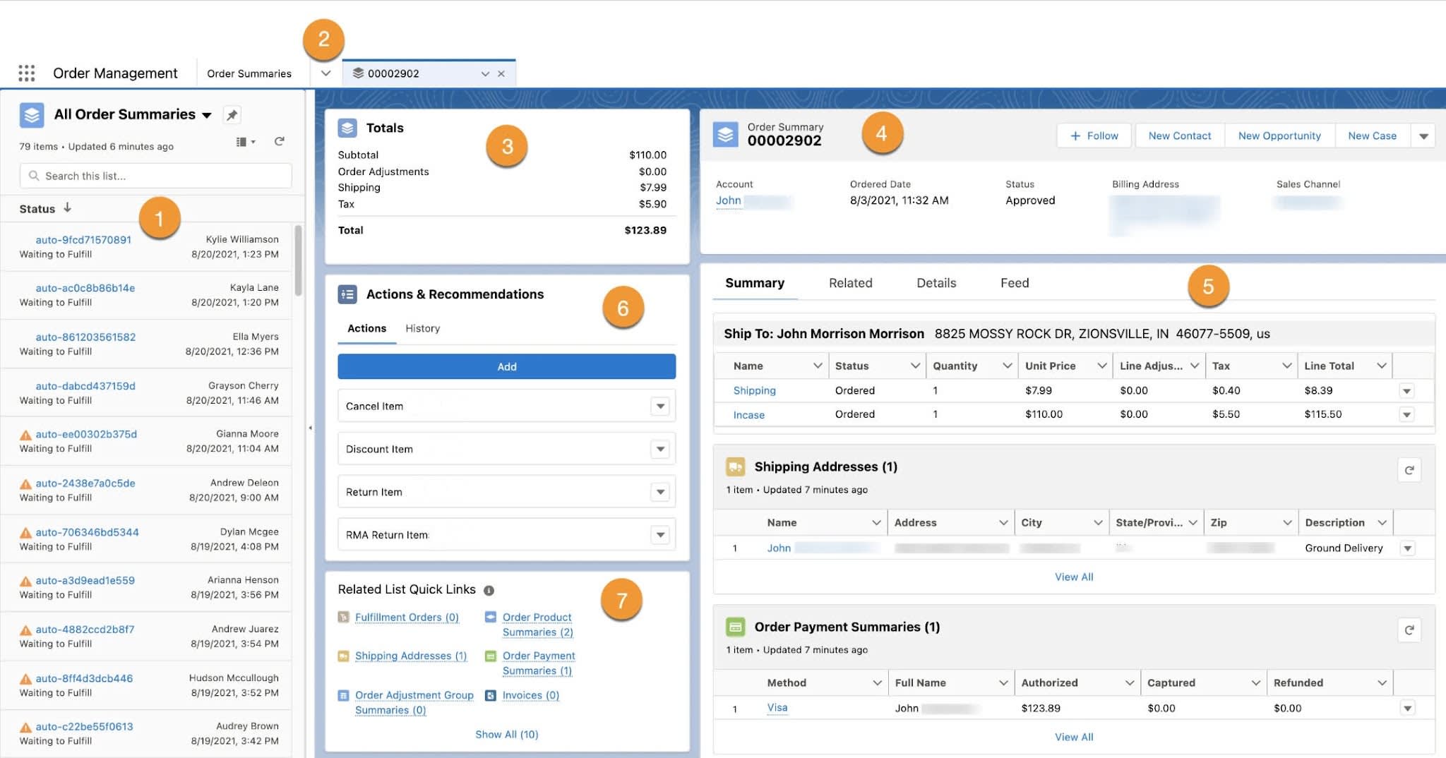 Salesforce Order Management Console