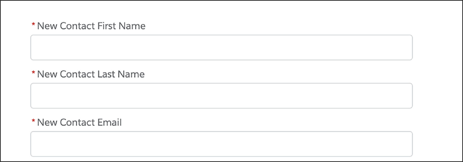 Omniscript’s create a new primary contact functionality