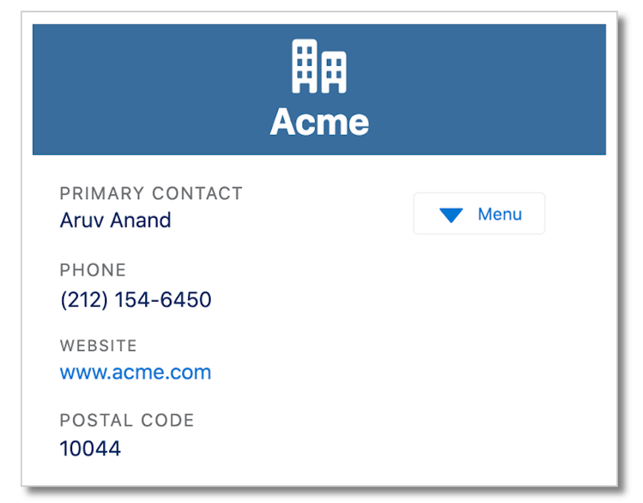 An Account Flexcard