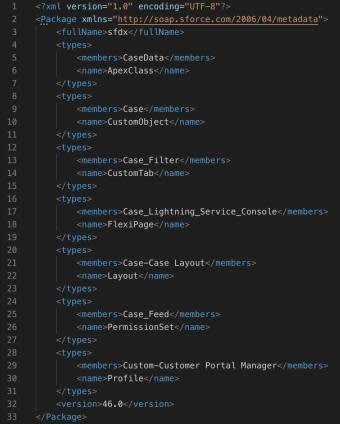 Sample package.xml.