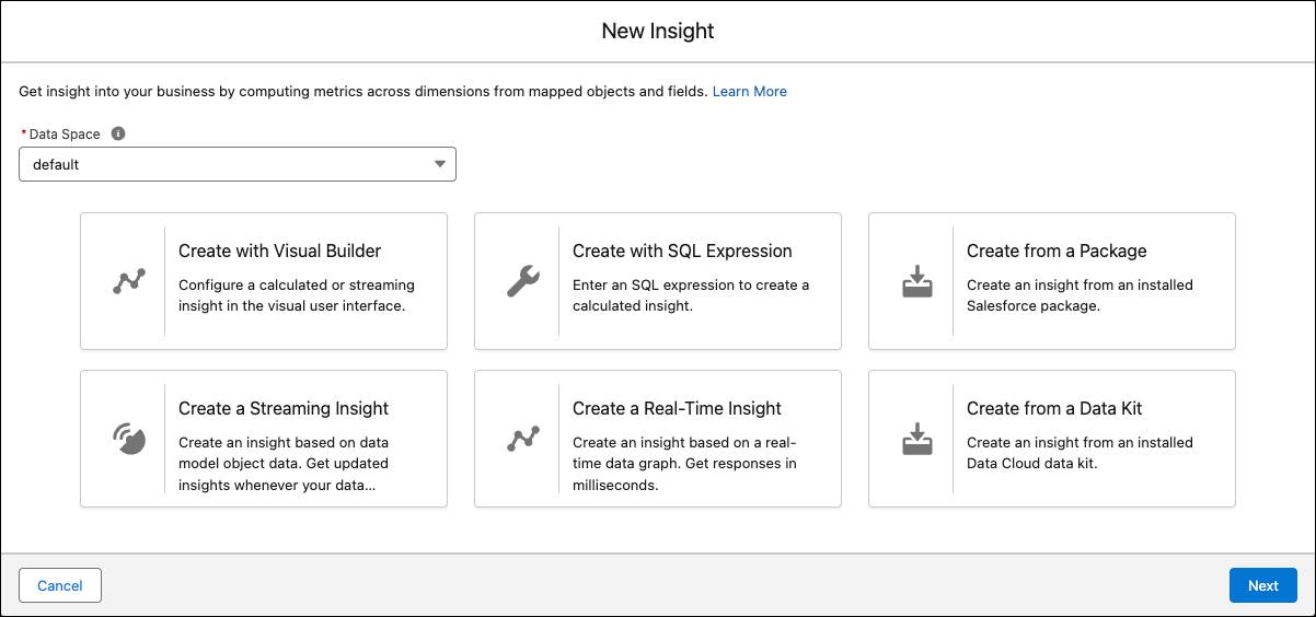 Seleccione Create from a data kit (Crear a partir de un kit de datos).