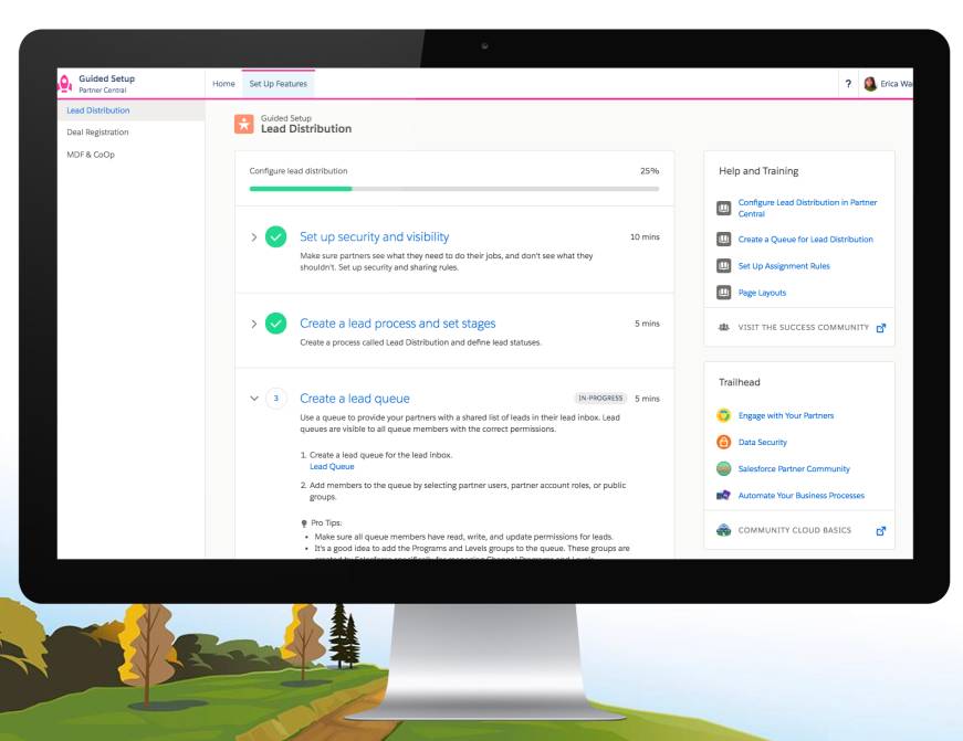 Guided Setup in Salesforce for creating a lead process
