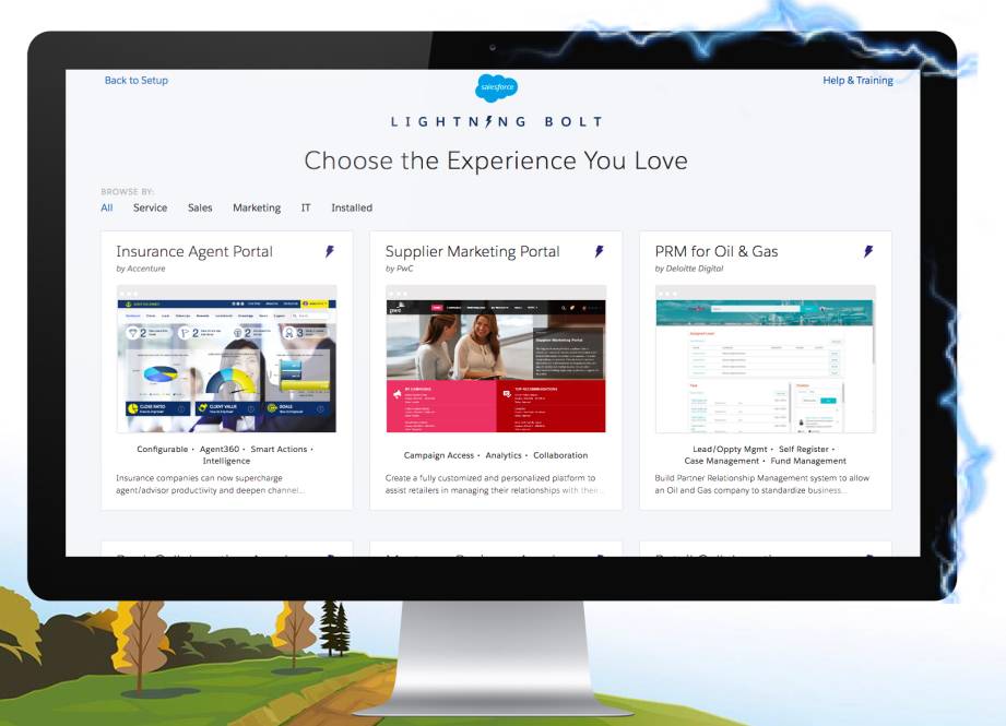 Plantillas personalizadas de Lightning Bolt