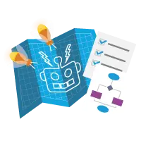 Construya flujos con el icono de ruta de Flow Builder.