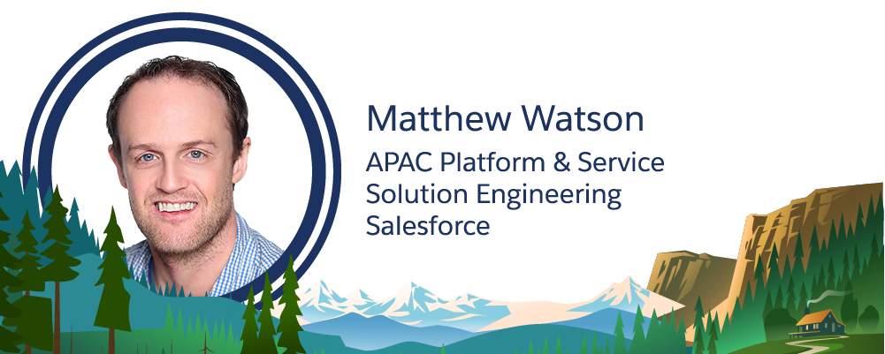 Image d’un employé de Salesforce, Matthew Watson.
