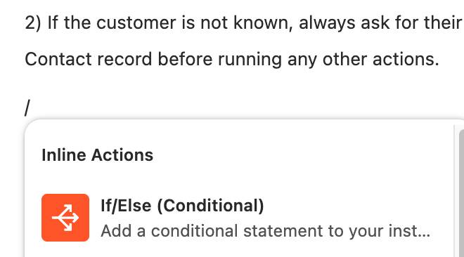 Popup Inline Actions.