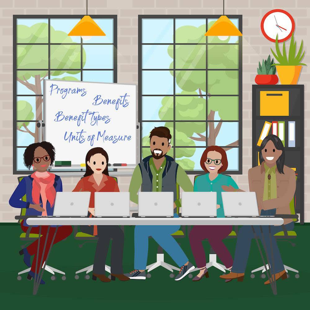 The HNMI team gathers to work through its programs and benefits.