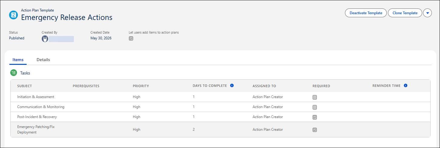 Action plan template.