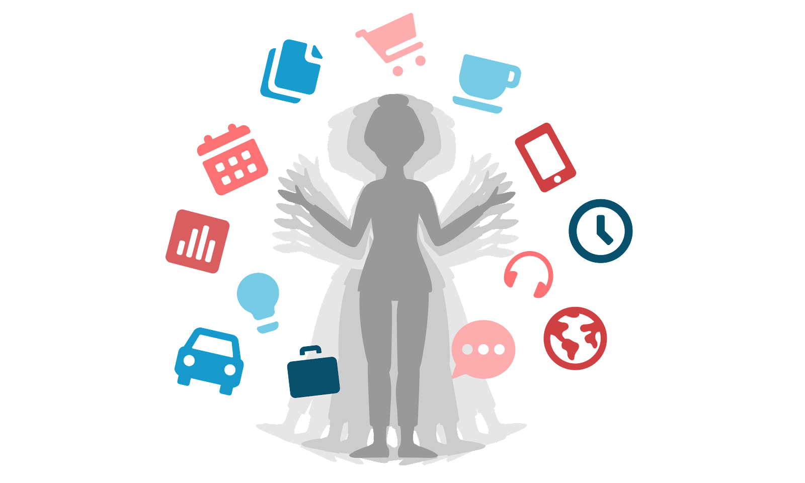 A field sales rep juggling multiple tasks.