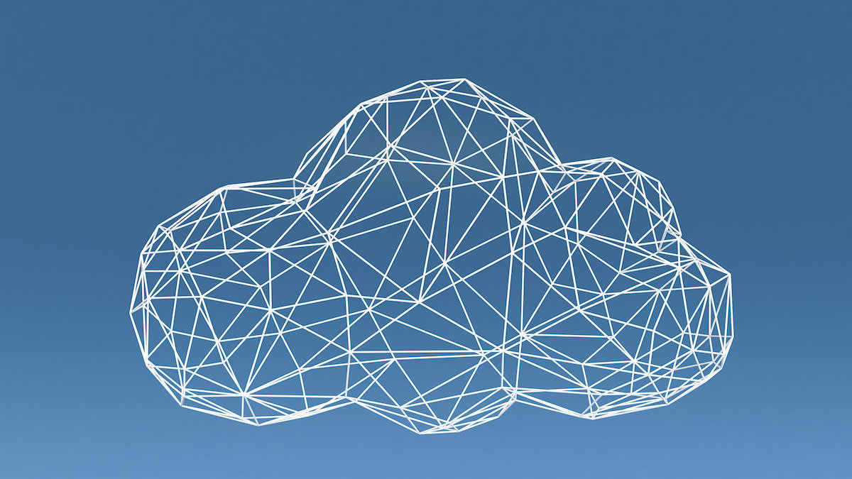 Un nuage composé de fils interconnectés, qui représente une pile technologique commerciale interconnectée reposant sur un logiciel Cloud.