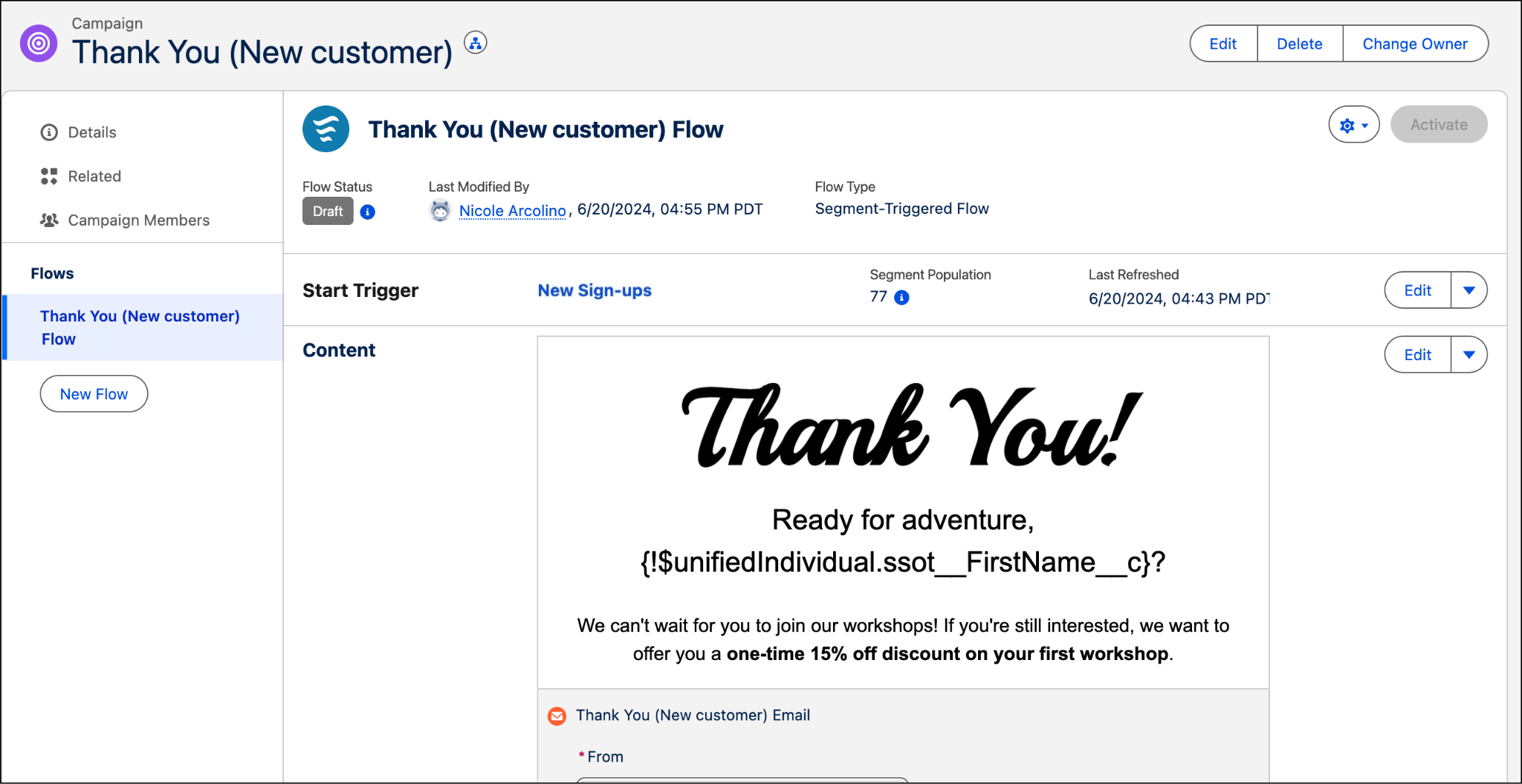 A template for loyalty email campaign is among the email templates offered in Starter Suite.