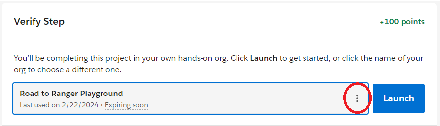 Choose a Trailhead Playground at the bottom of a Trailhead unit before launching.