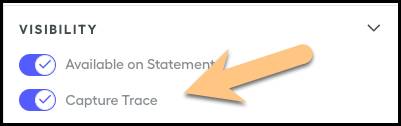 Capture Trace toggle highlighted.