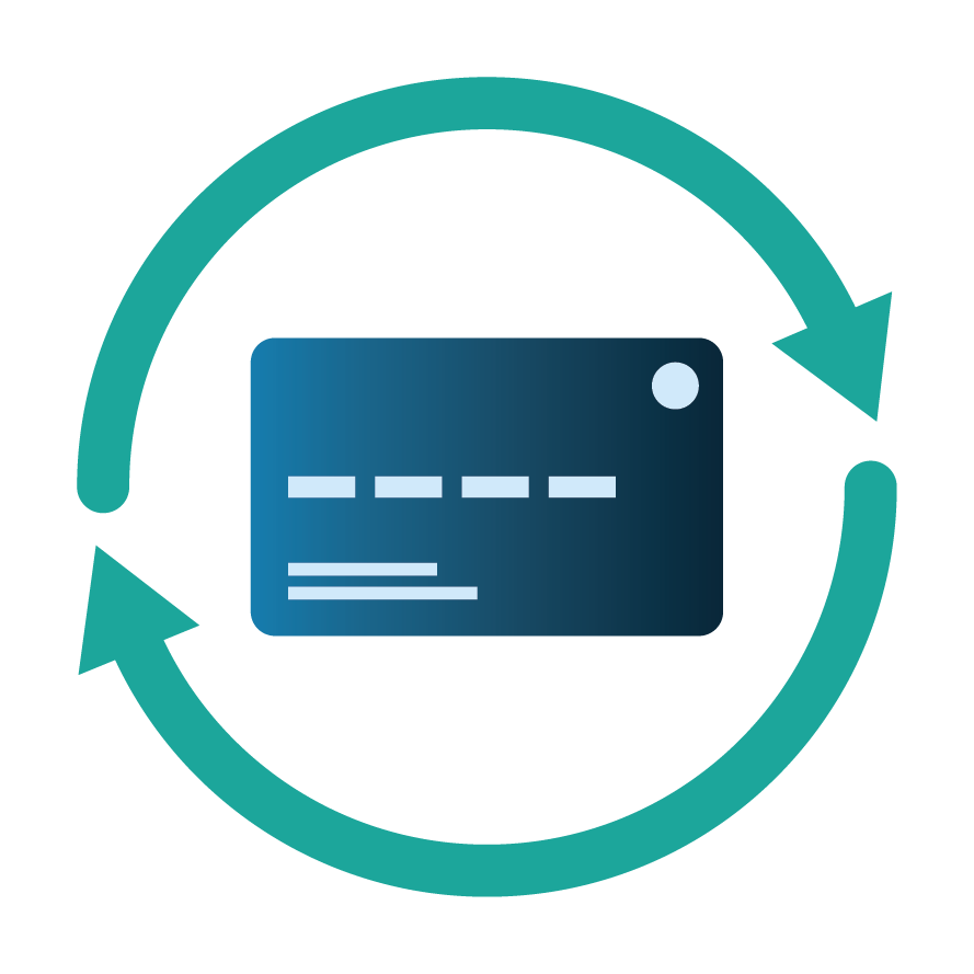 Processamento de pagamento significa verificar formas de pagamento e emitir reembolsos por meio de um provedor de pagamento terceirizado.