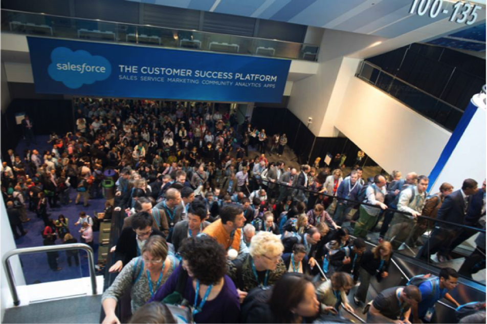 Dreamforce に詰め掛けた大勢の人々