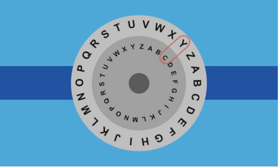 A lock with an encryption key