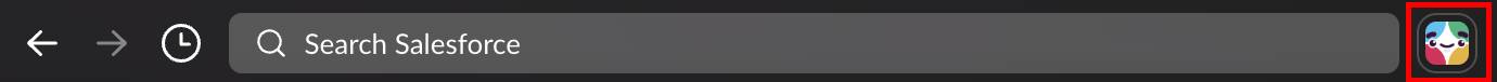 Slackbot location next to the search bar.