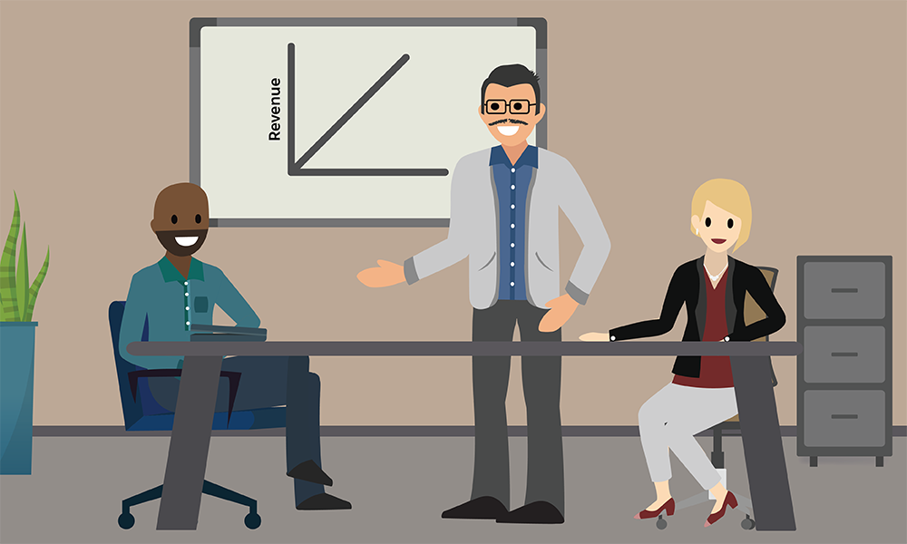 The Zephyrus team meets in the conference room.