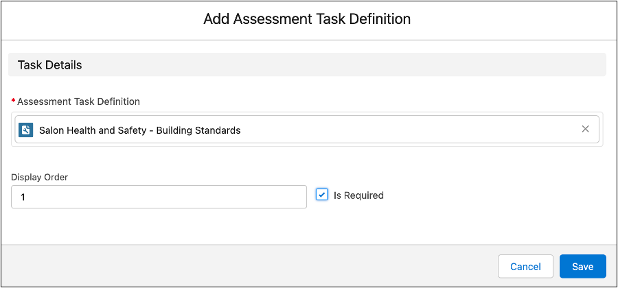 Add Assessment Task Definition dialog.