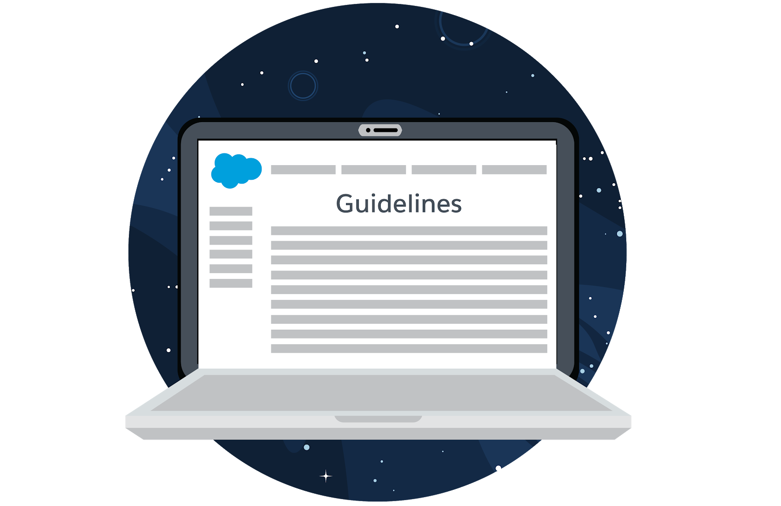 A screen showing SLDS website design guidelines.