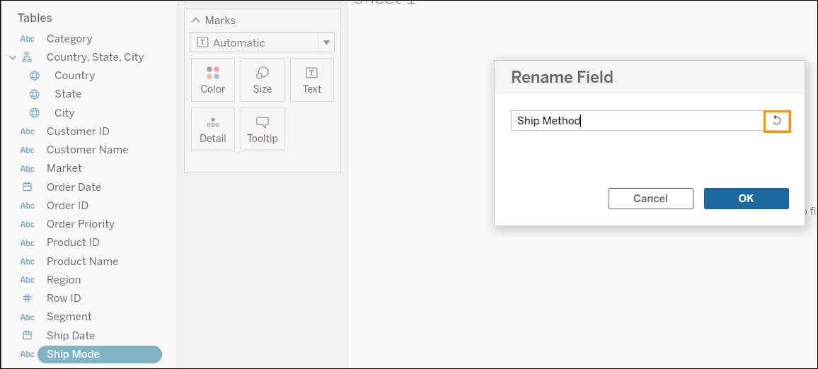 Renaming Ship Mode to Ship Method