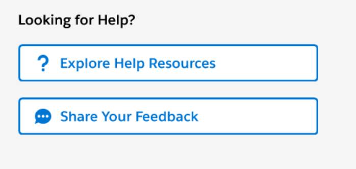 Share Your Feedback button on content page.