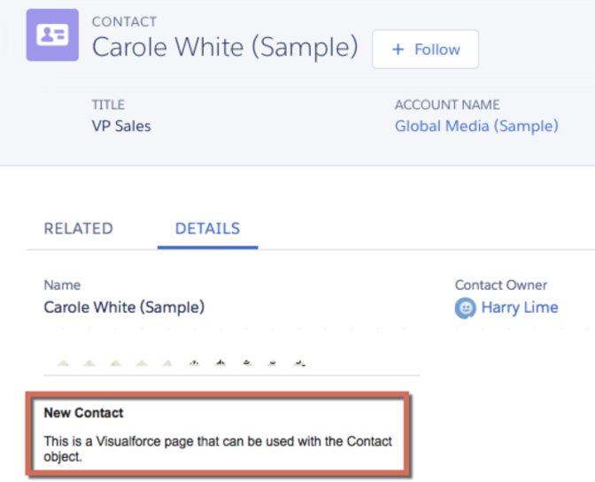 Formato de página de Visualforce en Lightning Experience