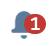 Bell icon with number