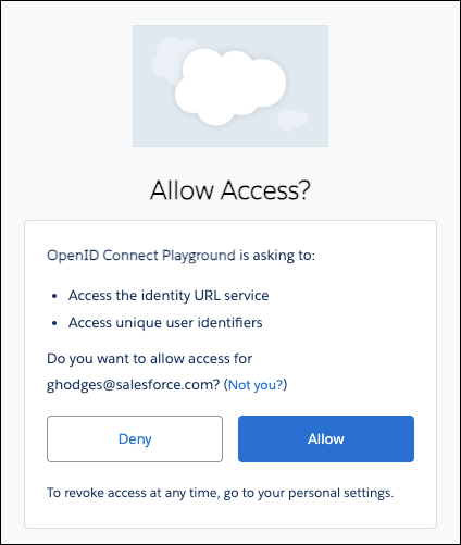 The Allow Access? modal is open.