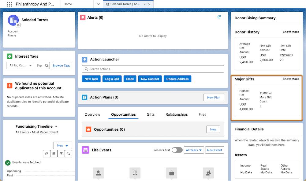The new fields appear in a row below the existing donor history fields.