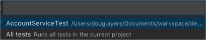 Apex test classes to invoke from Visual Studio Code