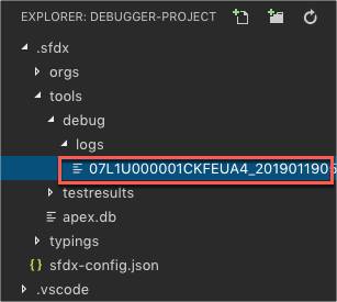 Navigating to saved debug logs