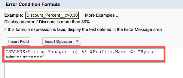 Formule de condition d’erreur pour la règle de validation Every_Position_Must_Have_a_Hiring_Mgr (Chaque_poste_doit_avoir_un_resp_du_recrutement).