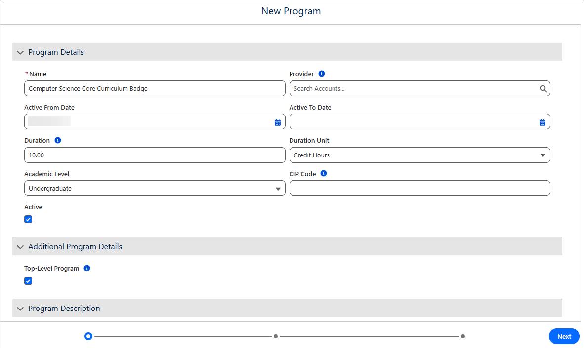 New Program.