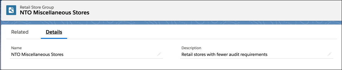 A store group record.