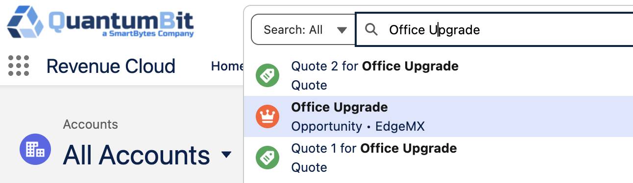 Oportunidad Office Upgrade resaltada.