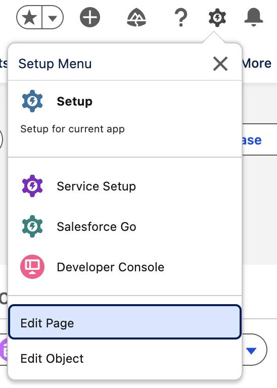 [Setup (設定)] メニューの強調表示された [Edit Page (編集ページ)]