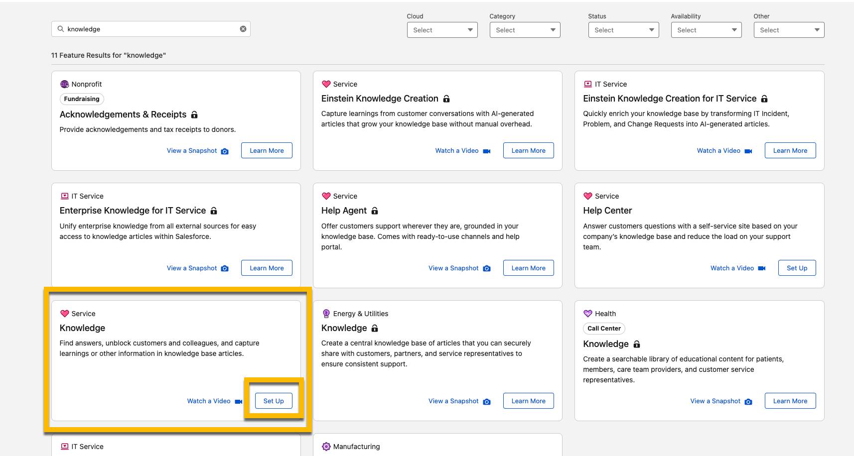 Service Knowledge in Salesforce Go.