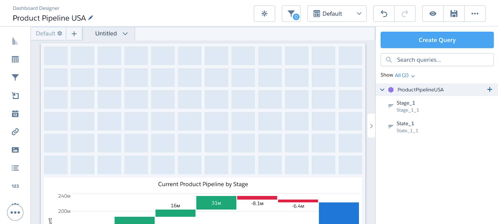 State query in dashboard designer