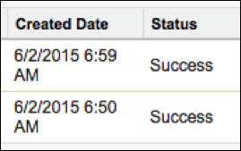 Trialforce template creation date and status