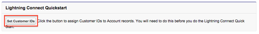 Assign Customer IDs to sample account records