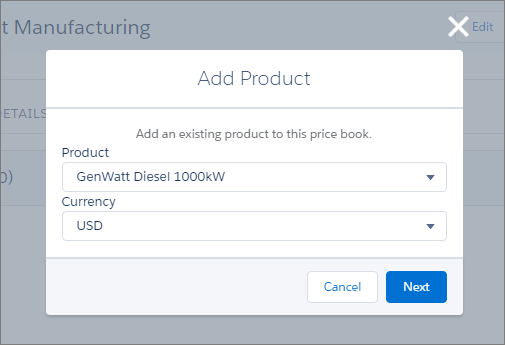 Add Products to Price Book